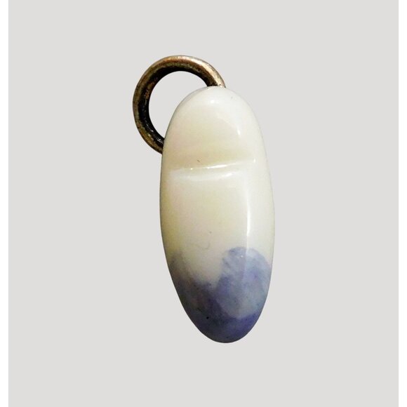 Miniature Delft Holland Clog Shoe Charm Blue White Dutch Windmill .75 Inch - Picture 6 of 7